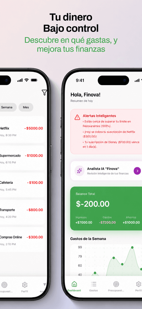 Finova App Dashboard